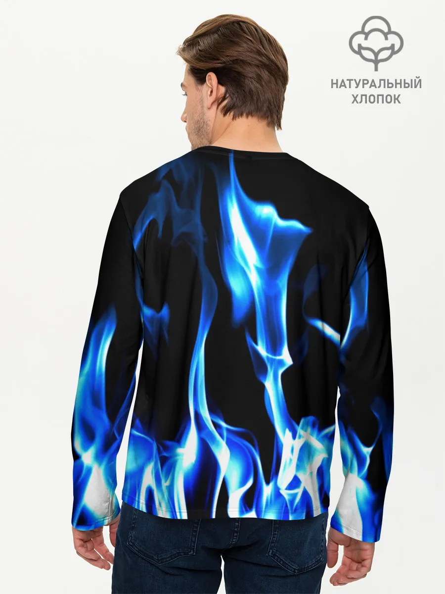 Мужской лонгслив базовый / Огонь