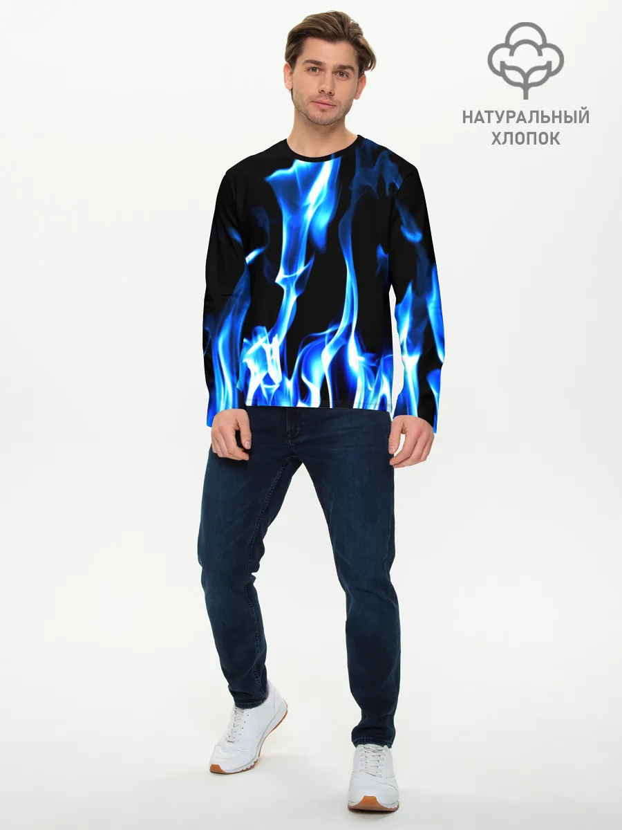 Мужской лонгслив базовый / Огонь
