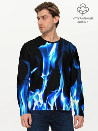 Мужской лонгслив базовый / Огонь