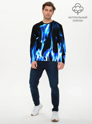 Мужской лонгслив базовый / Огонь