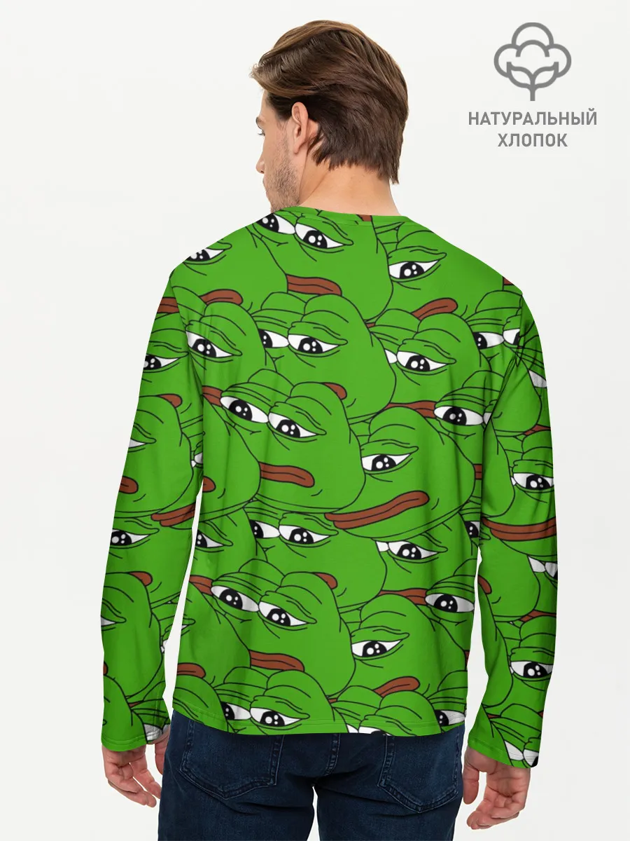Мужской лонгслив базовый / Sad frogs