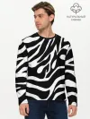 Мужской лонгслив базовый / Зебра