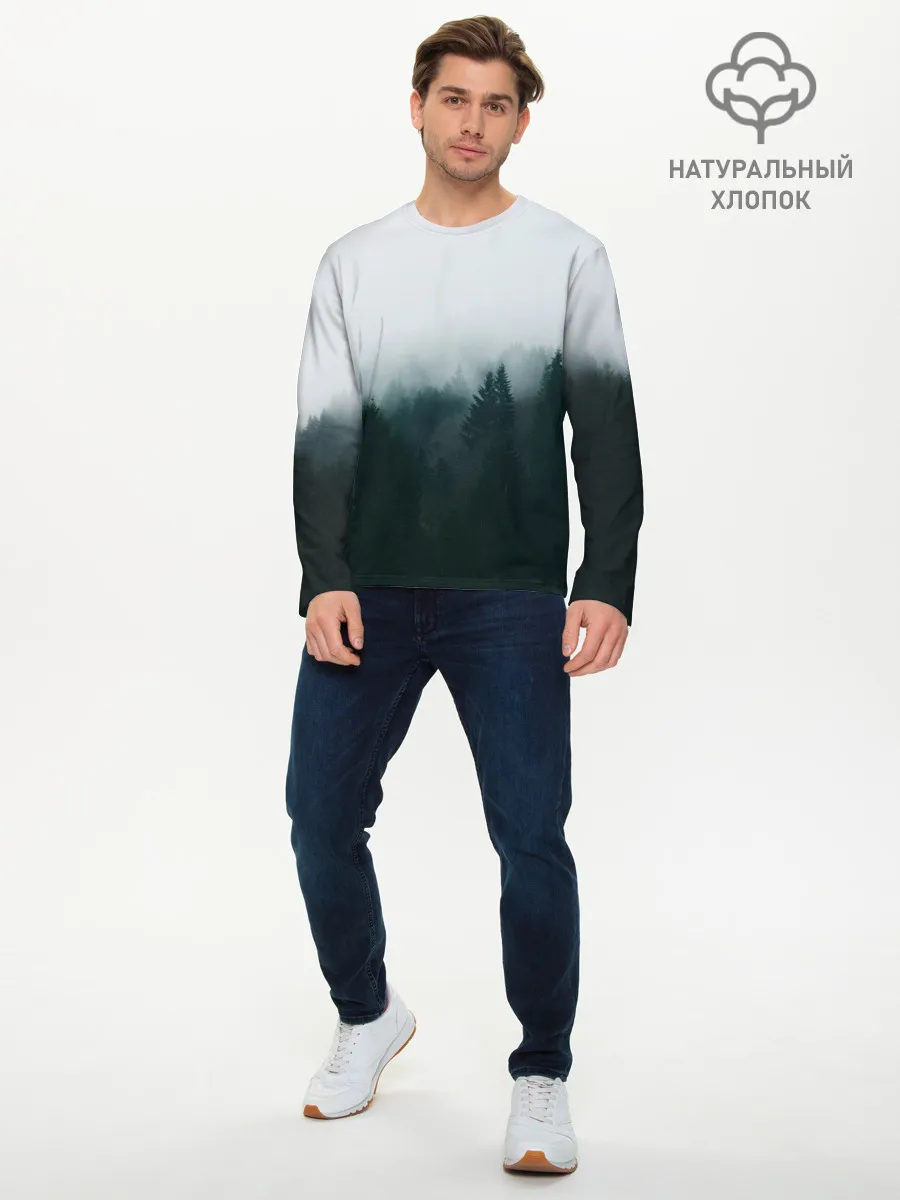 Мужской лонгслив базовый / Лес