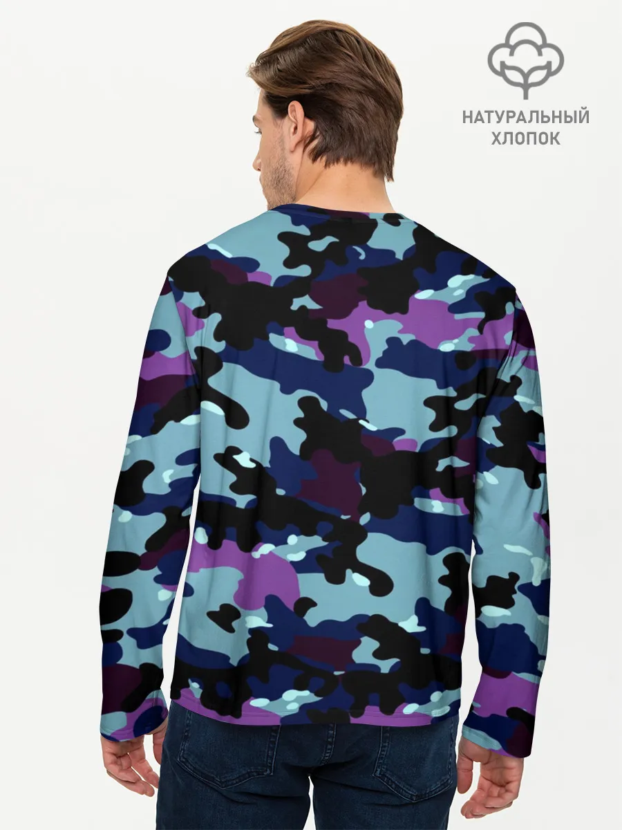 Мужской лонгслив базовый / Камуфляж