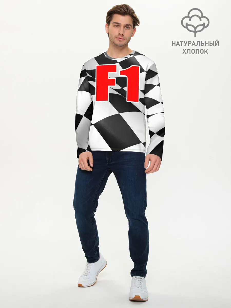 Мужской лонгслив базовый / Формула 1