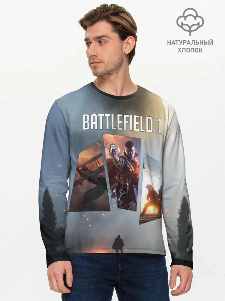 Мужской лонгслив базовый / Battlefield 1