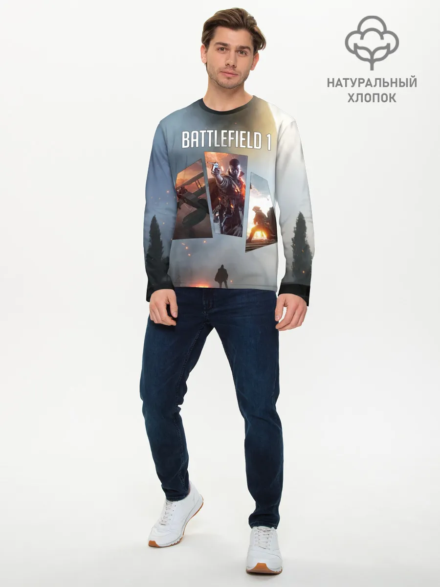 Мужской лонгслив базовый / Battlefield 1