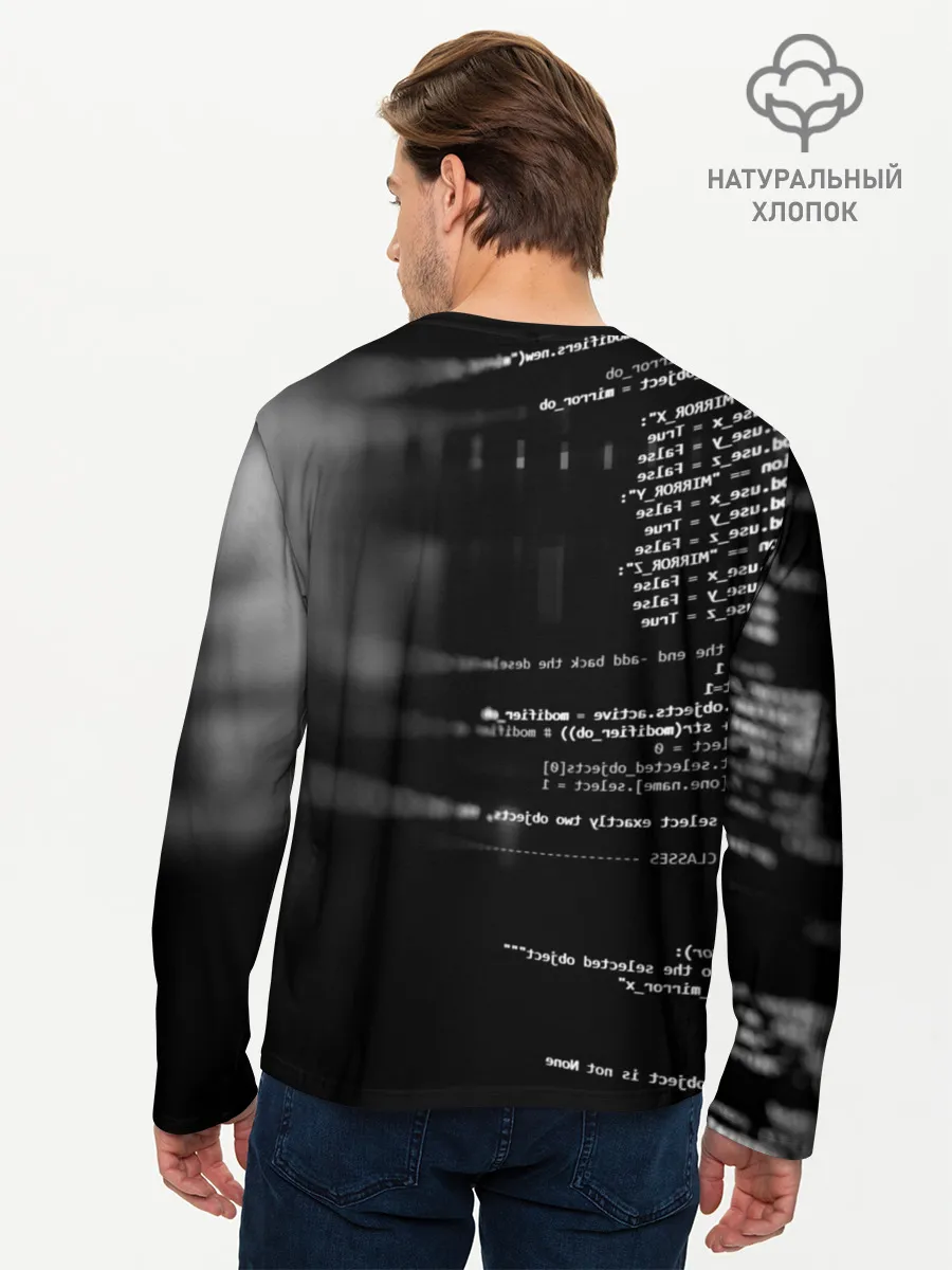 Мужской лонгслив базовый / Wath dogs 2 Хакер