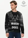 Мужской лонгслив базовый / Wath dogs 2 Хакер