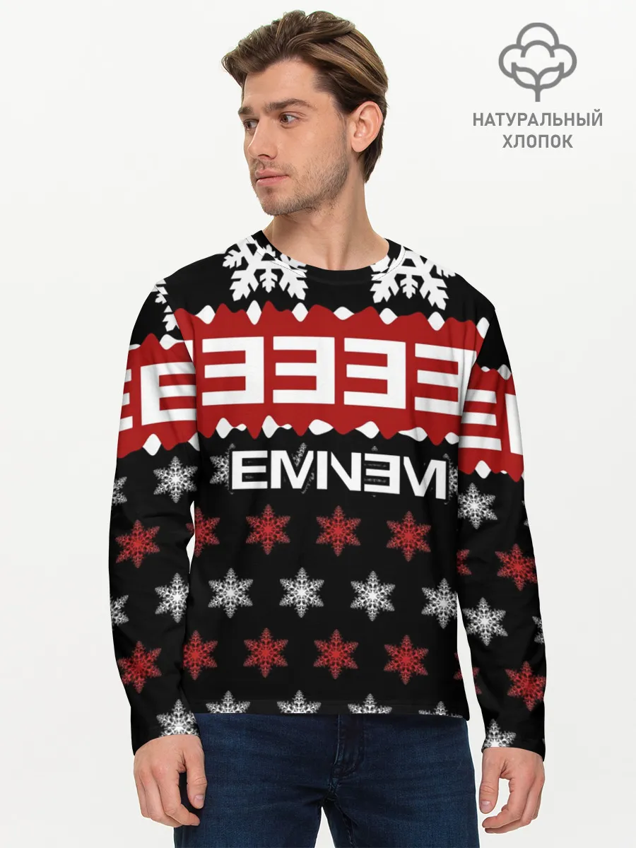 Мужской лонгслив базовый / Праздничный Eminem