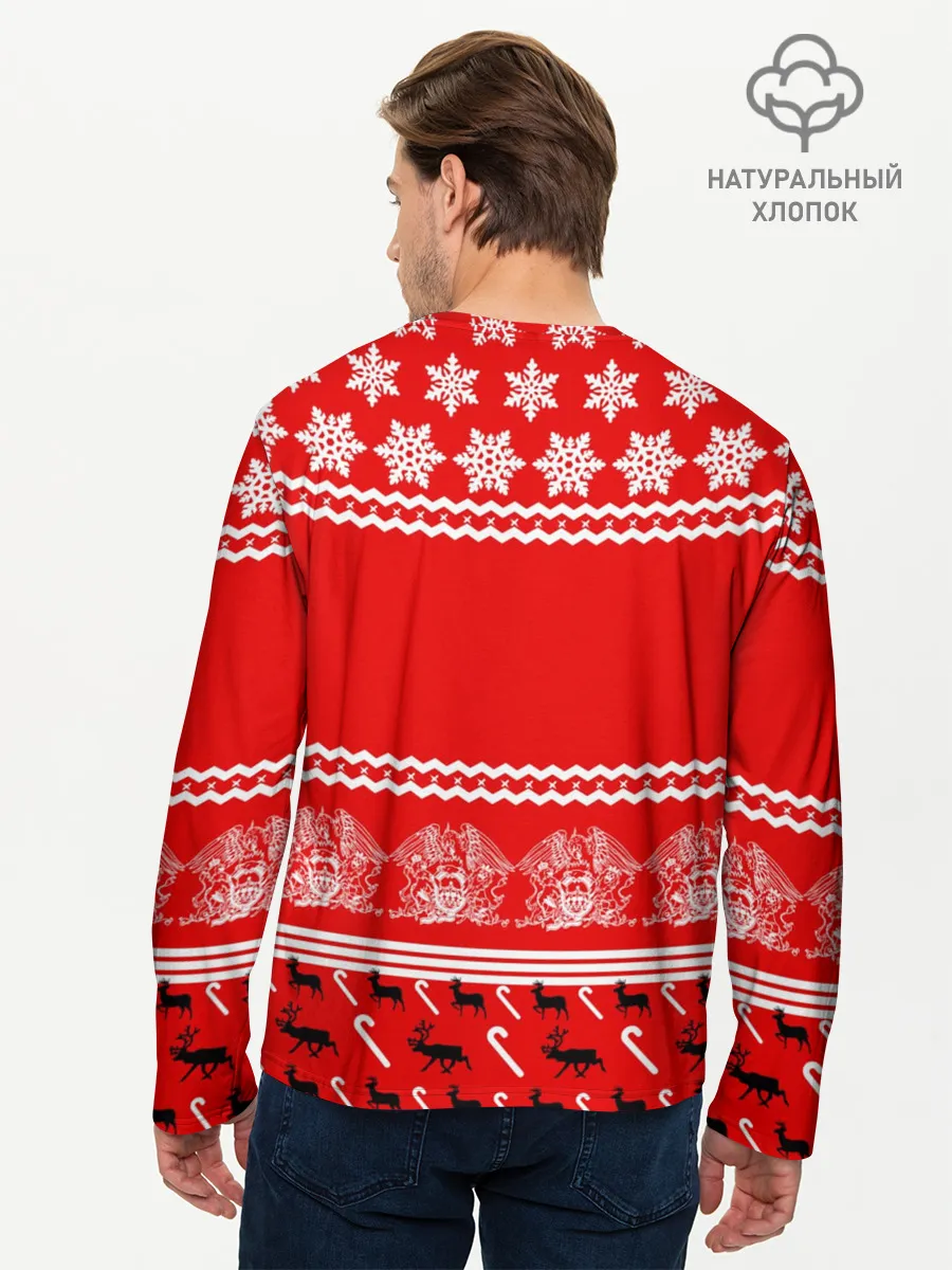 Мужской лонгслив базовый / Праздничный Queen