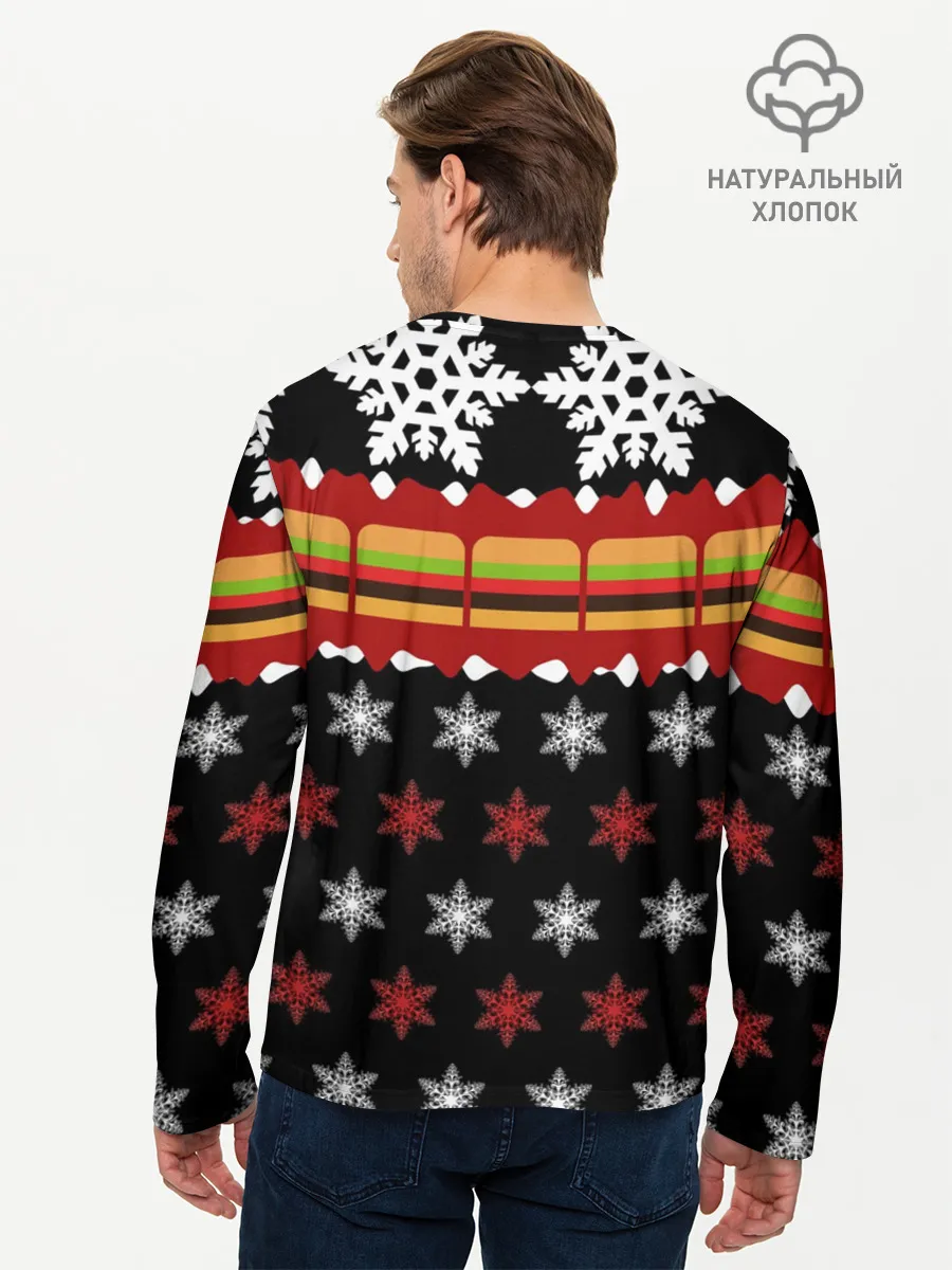 Мужской лонгслив базовый / Праздничный Face