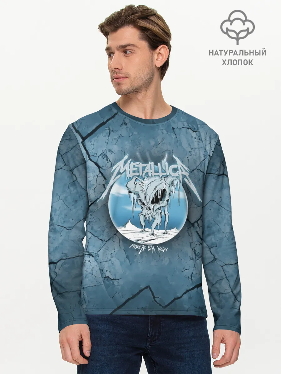 Мужской лонгслив базовый / Metallica, freeze em all