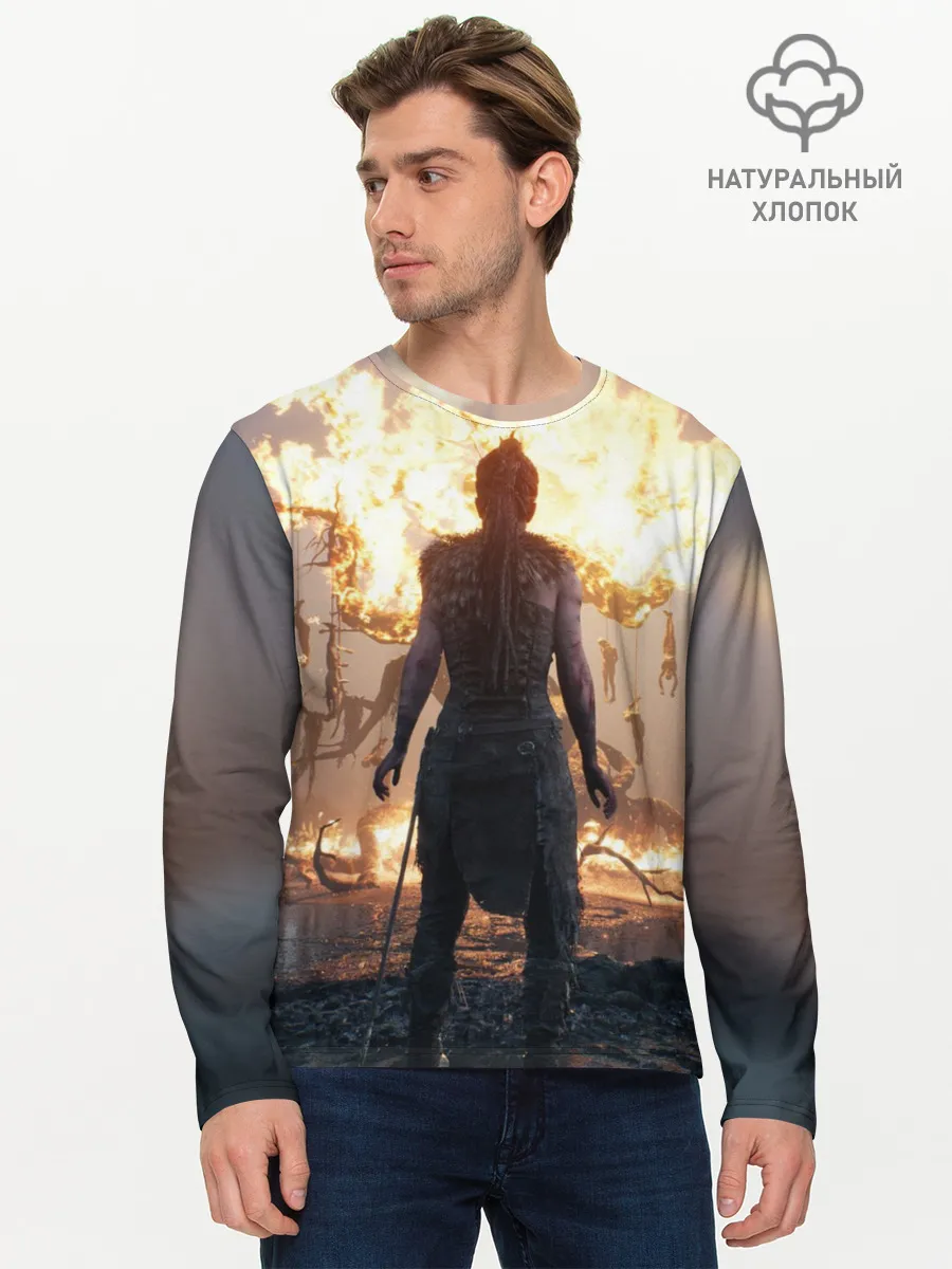 Мужской лонгслив базовый / HellBlade