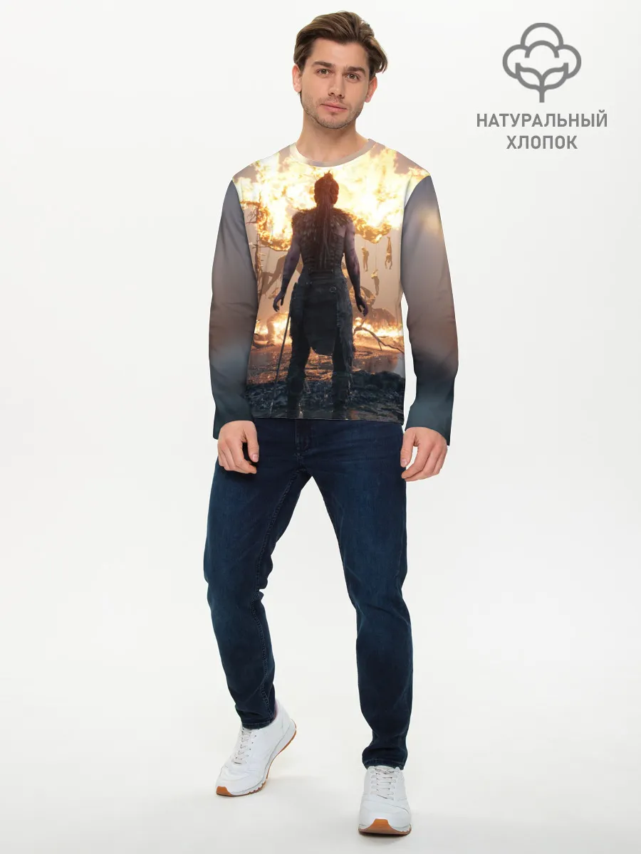 Мужской лонгслив базовый / HellBlade