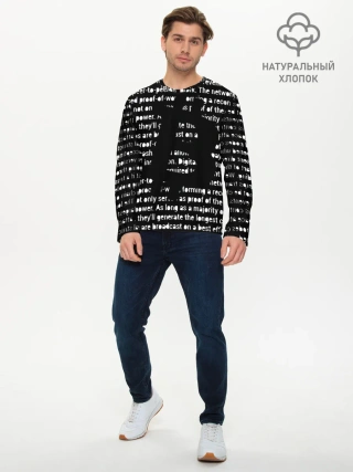 Мужской лонгслив базовый / BITCOIN