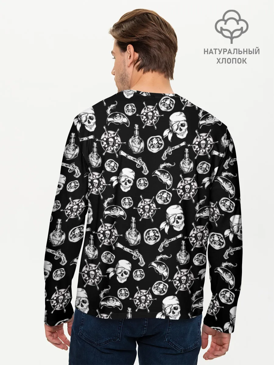 Мужской лонгслив базовый / Pirates Pattern