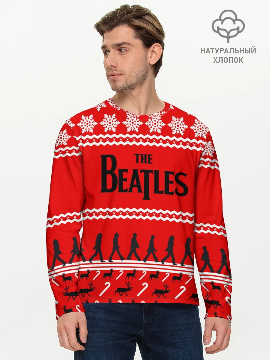 Мужской лонгслив базовый / Праздничный The Beatles