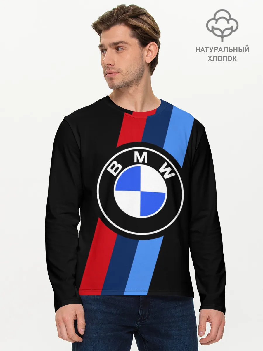 Мужской лонгслив базовый / BMW 2021 M SPORT / БМВ М СПОРТ