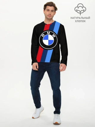 Мужской лонгслив базовый / BMW 2021 M SPORT / БМВ М СПОРТ