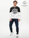 Мужской лонгслив базовый / RUSSIA BLACK X WHITE | РОССИЯ