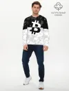 Мужской лонгслив базовый / BITCOIN Black Collection