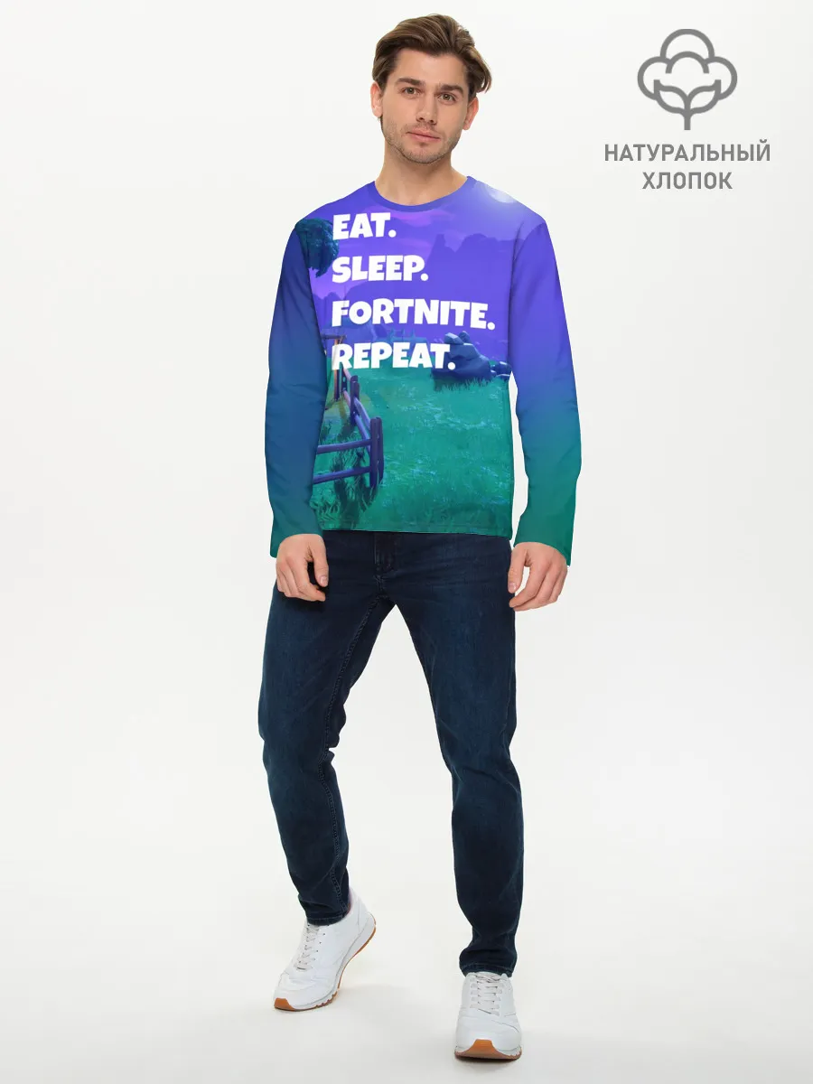Мужской лонгслив базовый / Fortnite Repeat
