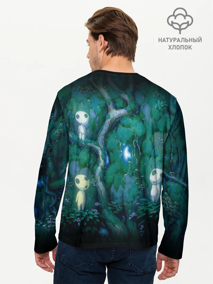 Мужской лонгслив базовый / принцесса Мононоке_5