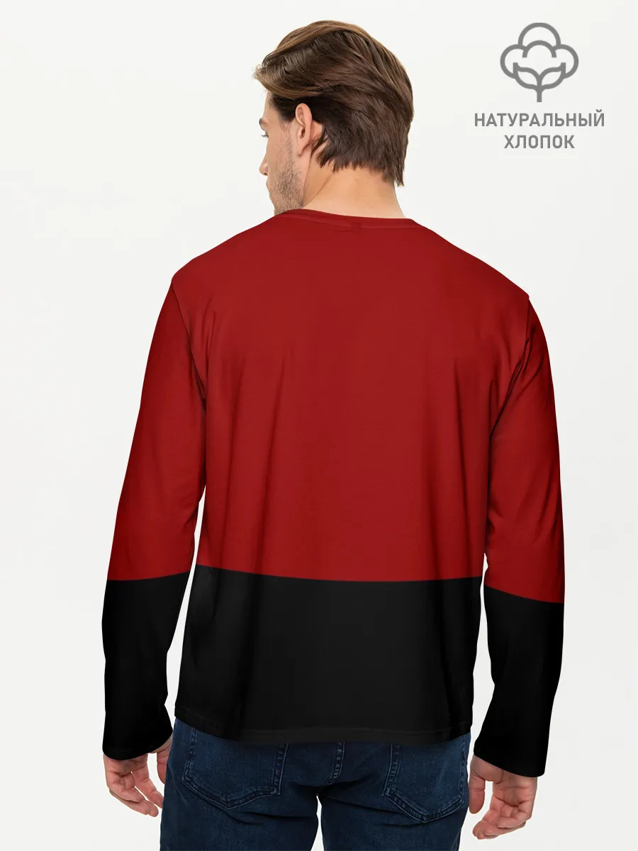 Мужской лонгслив базовый / Красно-черный флаг HU
