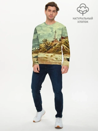 Мужской лонгслив базовый / Старинный город