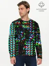 Мужской лонгслив базовый / Optical abstract