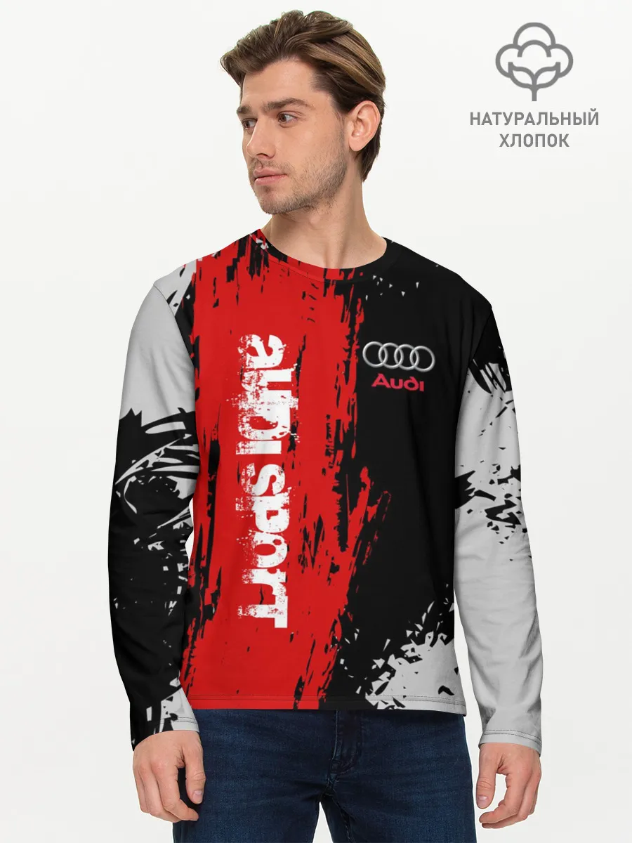 Мужской лонгслив базовый / AUDI SPORT / АУДИ СПОРТ