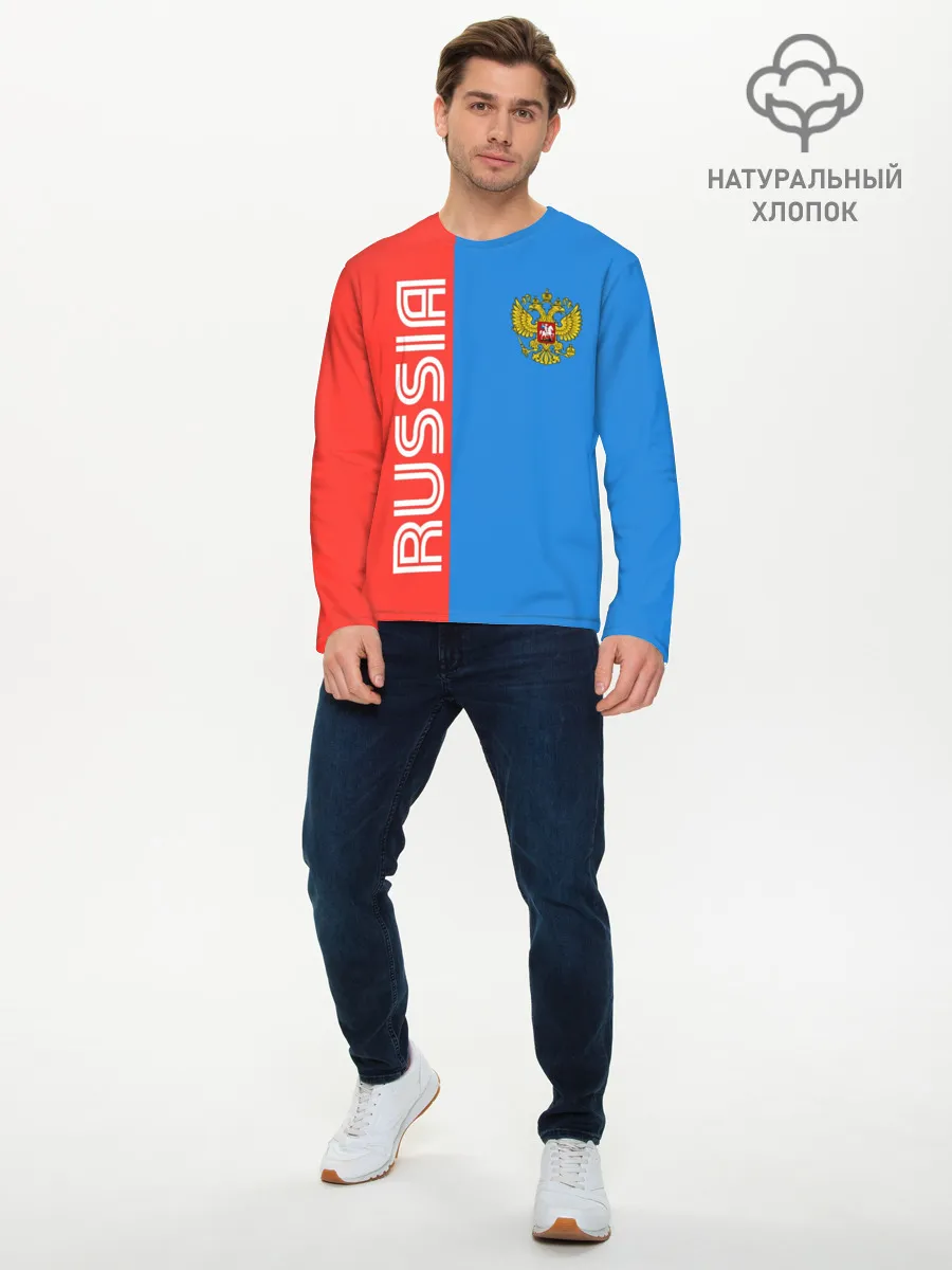 Мужской лонгслив базовый / RUSSIA