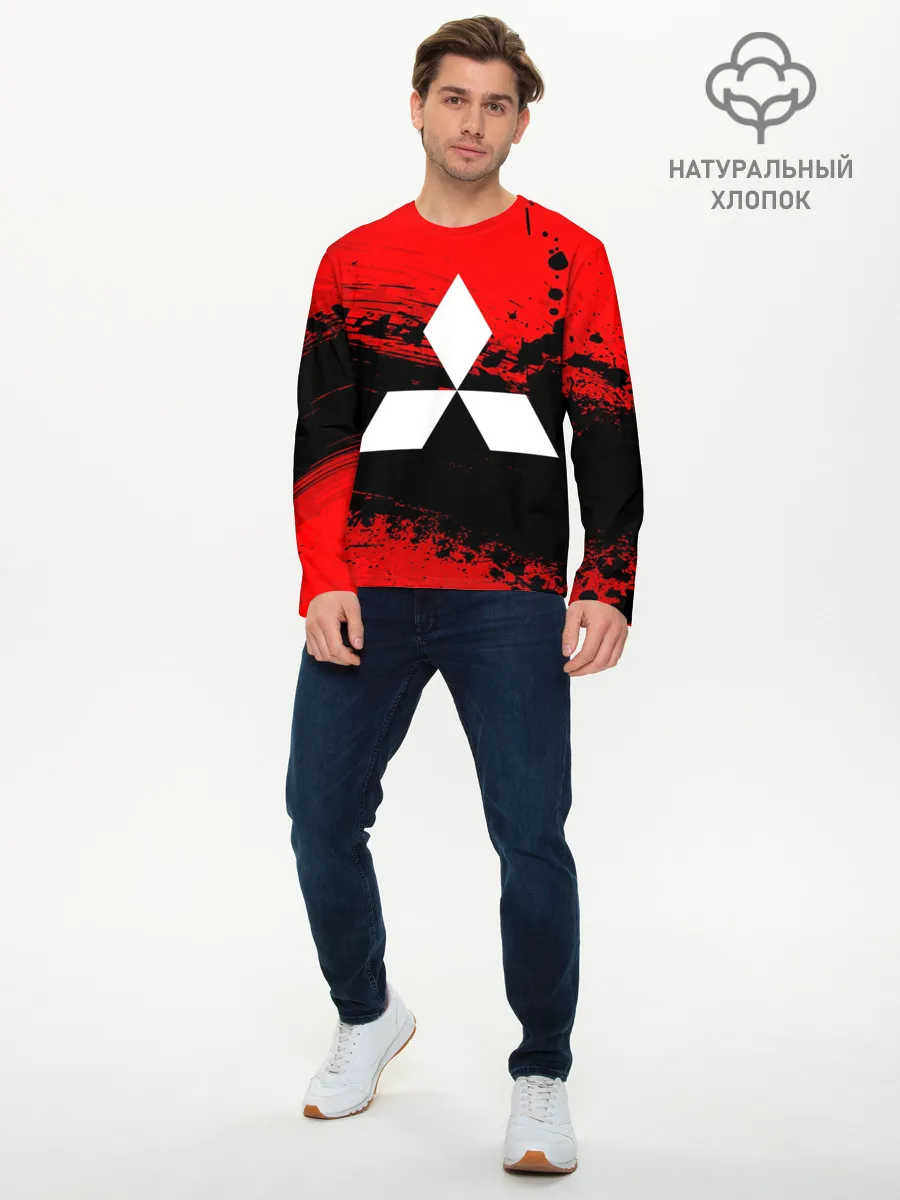 Мужской лонгслив базовый / Mitsubishi sport