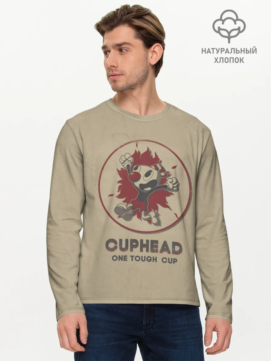Мужской лонгслив базовый / Cuphead