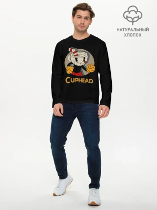 Мужской лонгслив базовый / Cuphead