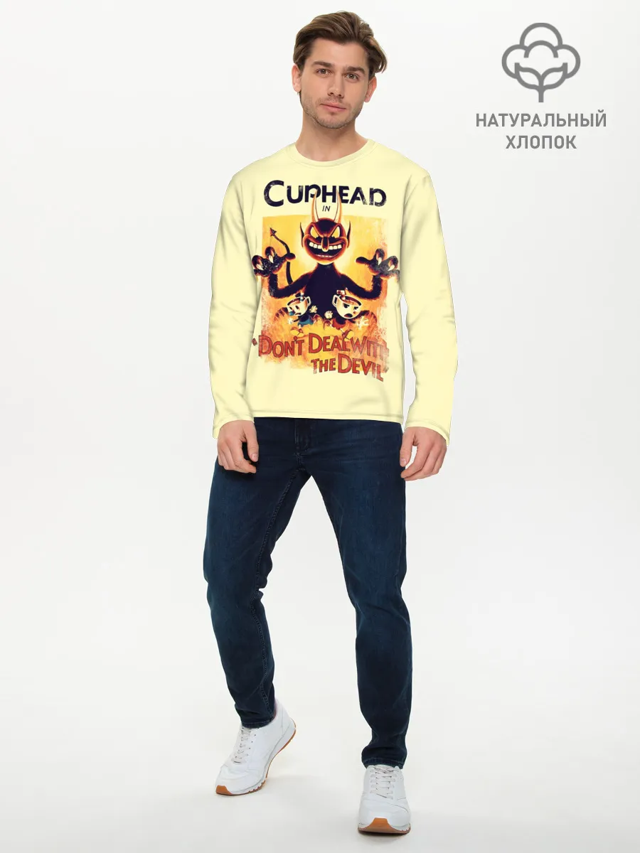 Мужской лонгслив базовый / Cuphead