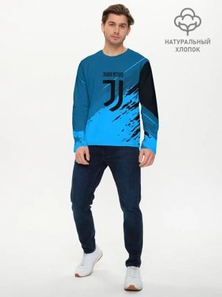 Мужской лонгслив базовый / FC Juventus abstract style