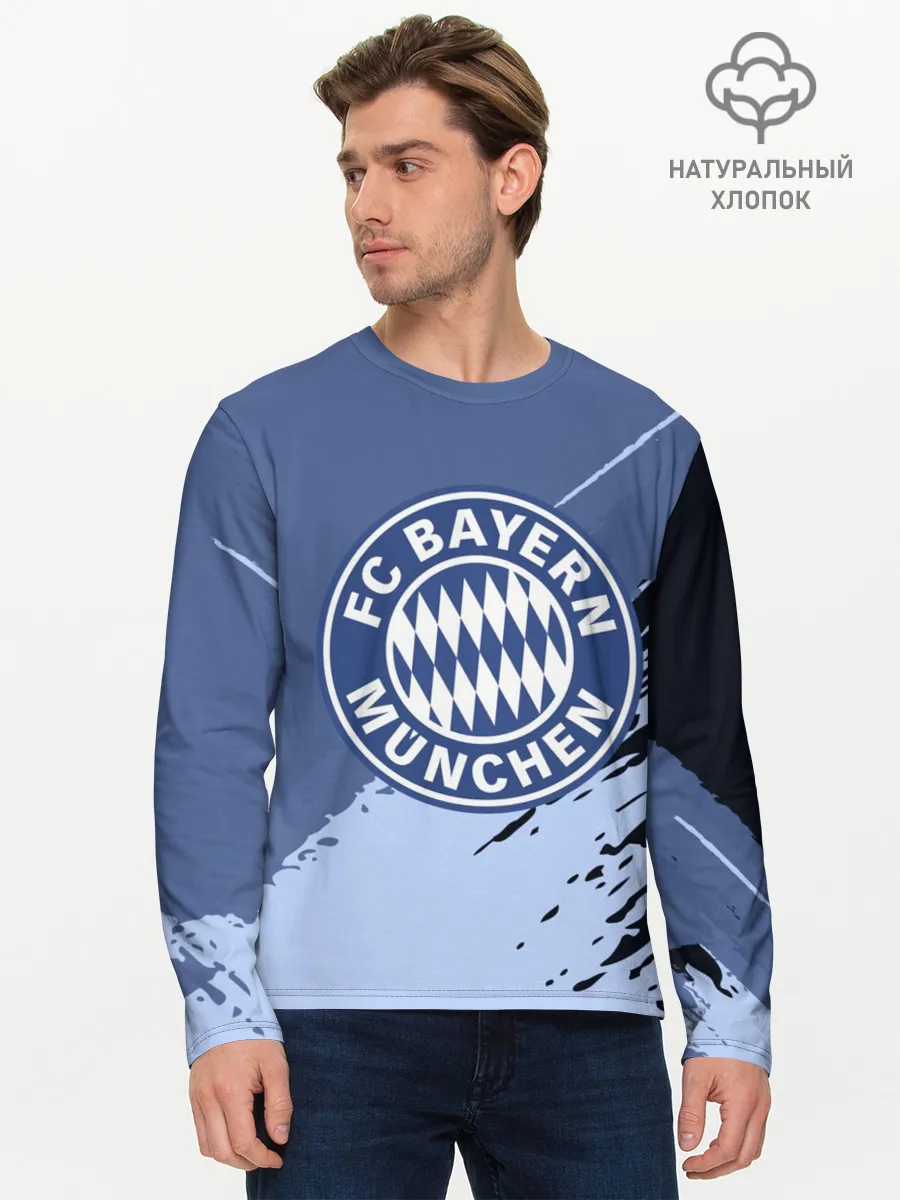Мужской лонгслив базовый / FC Bayern Munchen style