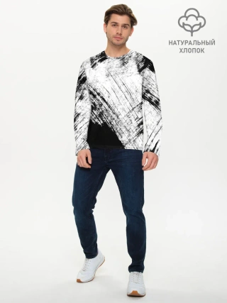 Мужской лонгслив базовый / Штриховка