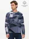 Мужской лонгслив базовый / Metalic geometry