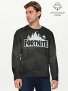 Мужской лонгслив базовый / Fortnite Black Abstract