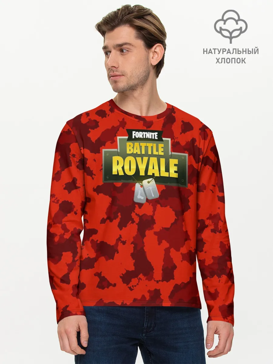 Мужской лонгслив базовый / Fortnite Королевская Битва