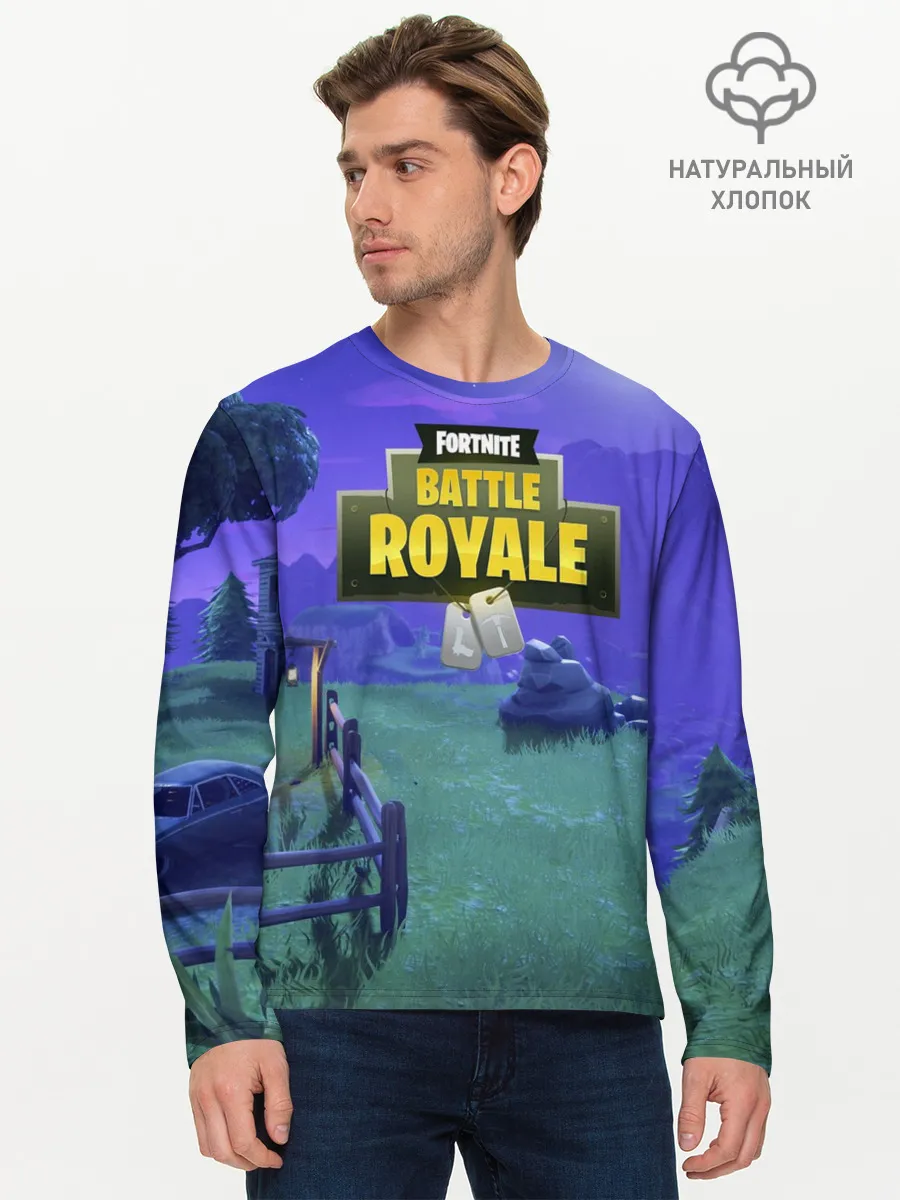 Мужской лонгслив базовый / Fortnite Night