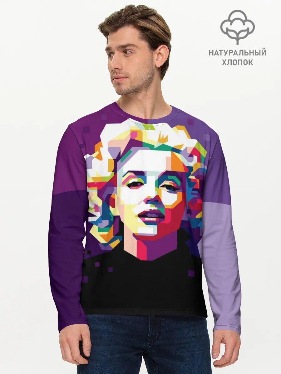 Мужской лонгслив базовый / Marilyn Monroe