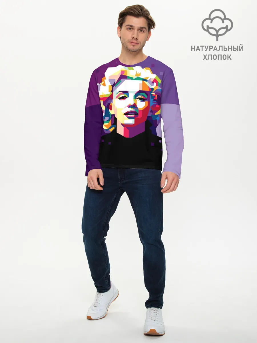Мужской лонгслив базовый / Marilyn Monroe