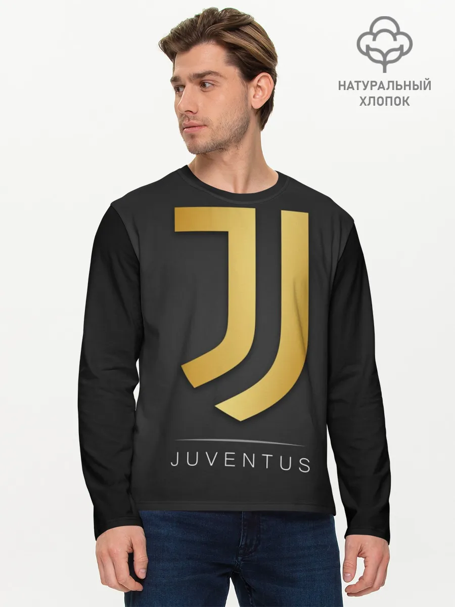 Мужской лонгслив базовый / Juventus Gold Edition