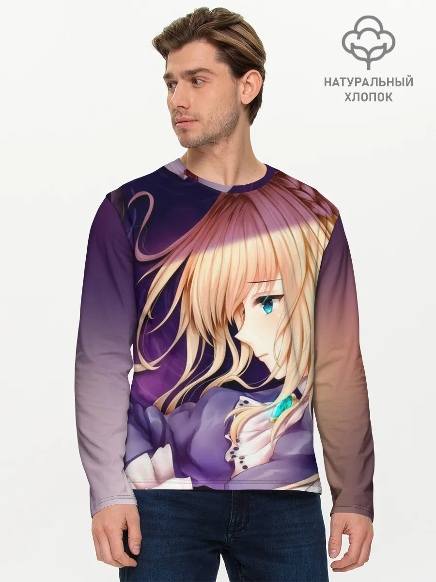 Мужской лонгслив базовый / Violet Evergarden