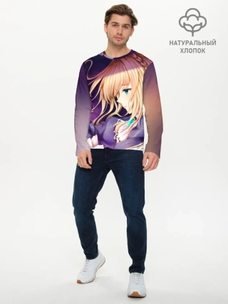 Мужской лонгслив базовый / Violet Evergarden