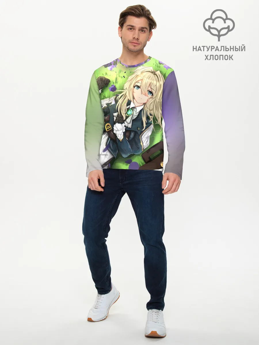 Мужской лонгслив базовый / Violet Evergarden